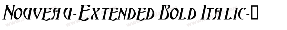 Nouveau-Extended Bold Italic字体转换